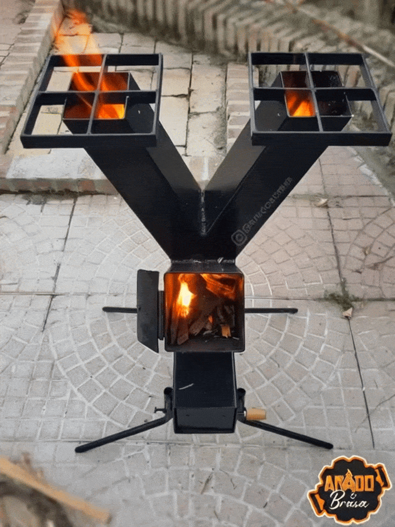 Fogareiro 2 Bocas a Lenha