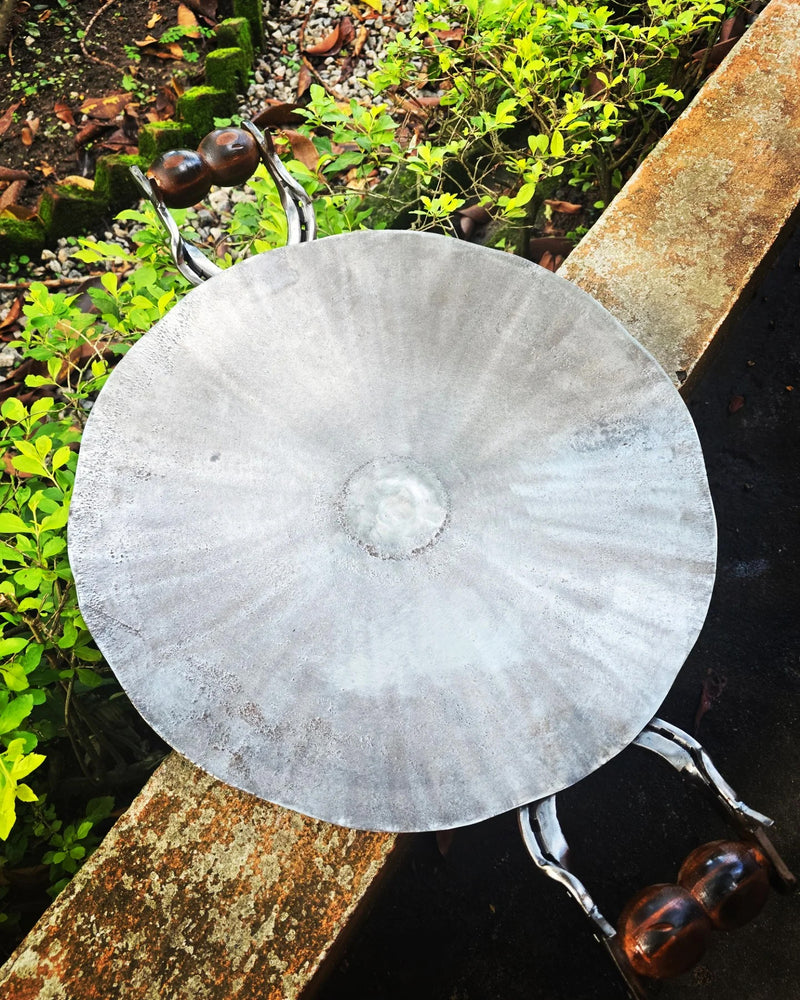 Disco de Arado Premium – Alavanca de Ferro Torneado & Cabo de Madeira Rústica