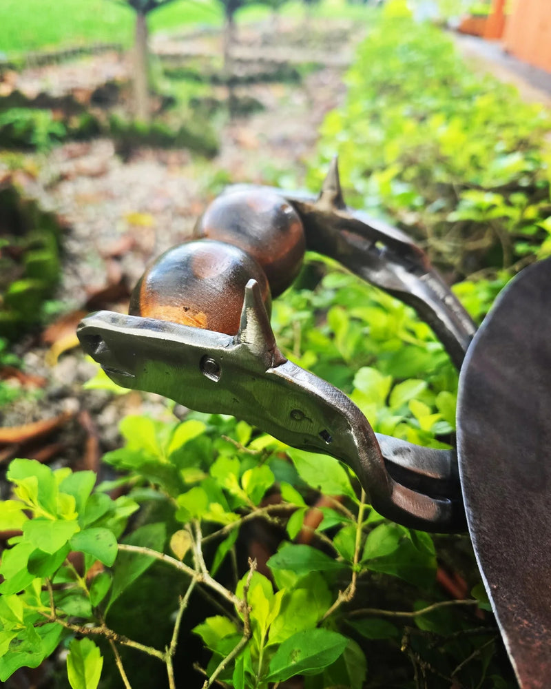 Disco de Arado Premium – Alavanca de Ferro Torneado & Cabo de Madeira Rústica