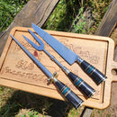 Kit Churrasco Artesanal com Cabo de Chifre Bovino