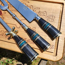 Kit Churrasco Artesanal com Cabo de Chifre Bovino