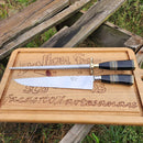 Kit Churrasco Artesanal com Cabo de Chifre Bovino Escuro