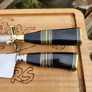 Kit Churrasco Artesanal com Cabo de Chifre Bovino Escuro