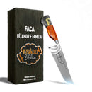 Faca Artesanal Fé Amor e Família – Cutelaria Forjada à Mão