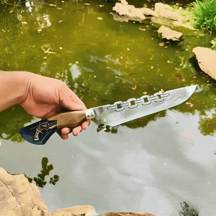 Faca Artesanal Pistoleira – Cutelaria Forjada Á Mão